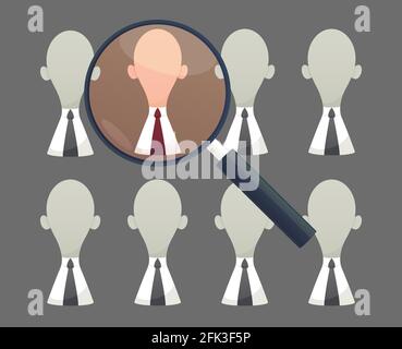 Human resources - Personnel audit and assessment center, Business concept Stock Vector