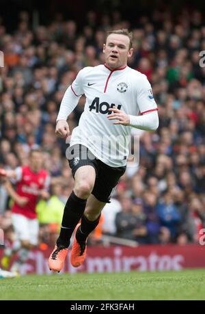 Arsenal  v Manchester United 28.4.2013 Wayne Rooney stock   Pic by Gavin Rodgers/Pixel 8000 Ltd Stock Photo