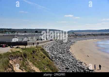 Trecco Bay Holidays, Trecco Bay, Porthcawl, Bridgend , South Wales. More and more people will be taking  a staycation or stay vacation, 2021 summer Stock Photo