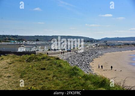 Trecco Bay Holidays, Trecco Bay, Porthcawl, Bridgend , South Wales. More and more people will be taking  a staycation or stay vacation, 2021 summer Stock Photo