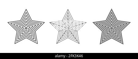 star for a stamp or stencil for scrapbooking and decorative embossing, a template for die cutting. Flat style Stock Vector