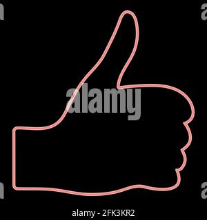 Neon symbol good it is the red color vector illustration flat style light image Stock Vector