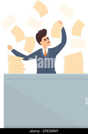Rush job workplace icon. Cartoon of Rush job workplace vector icon for ...
