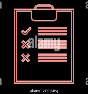 Neon pad it is the red color vector illustration flat style light image Stock Vector