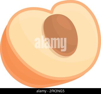 Protein nutrient peach icon. Cartoon of Protein nutrient peach vector icon for web design isolated on white background Stock Vector