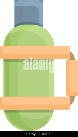 Hiking water bottle icon. Cartoon of Hiking water bottle vector icon for web design isolated on white background Stock Vector