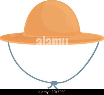 Hiking hat icon. Cartoon of Hiking hat vector icon for web design isolated on white background Stock Vector