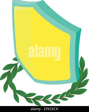 Medieval shield icon. Isometric illustration of medieval shield vector icon for web Stock Vector