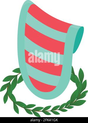 Heraldic element icon. Isometric illustration of heraldic element vector icon for web Stock Vector