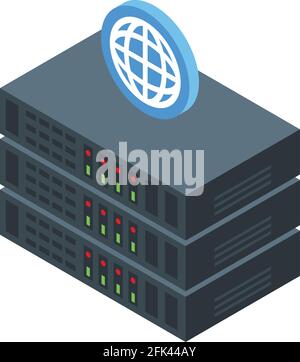 Electronic data server icon. Isometric of Electronic data server vector icon for web design isolated on white background Stock Vector