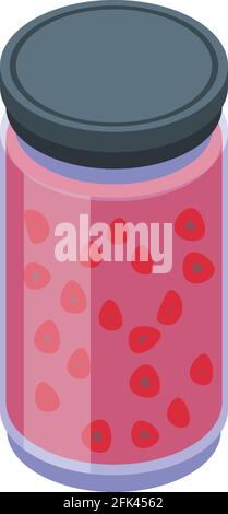 Pickled berry icon. Isometric of Pickled berry vector icon for web design isolated on white background Stock Vector