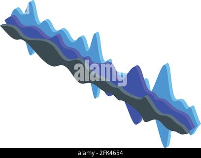 Graph speech recognition icon. Isometric of Graph speech recognition vector icon for web design isolated on white background Stock Vector