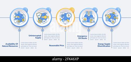 Energy safety parts vector infographic template Stock Vector