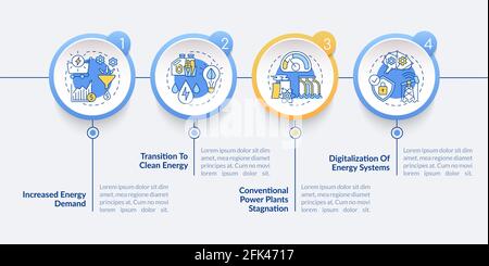 Energetics trends vector infographic template Stock Vector