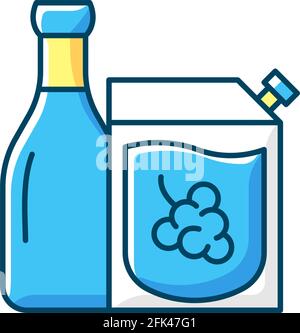Wine to go RGB color icon Stock Vector