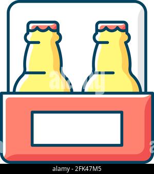 Beer to go RGB color icon Stock Vector