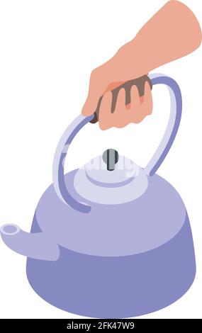 Boiling water icon. Isometric of Boiling water vector icon for web design isolated on white background Stock Vector