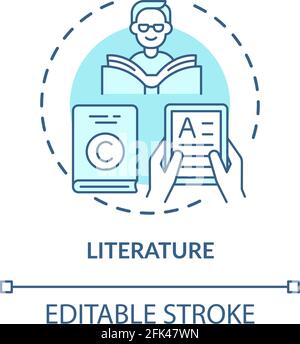 Literature concept icon Stock Vector