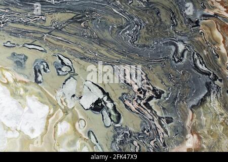 Exquisite quartzite texture in grey and light beige colours. Stock Photo