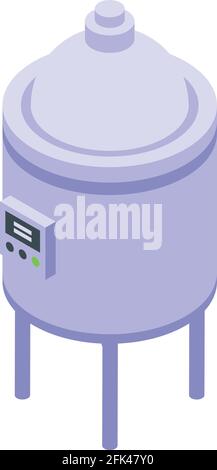 Coffee tank icon. Isometric of Coffee tank vector icon for web design isolated on white background Stock Vector
