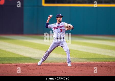 Minnesota Twins catcher Ryan Jeffers talks with Minnesota Twins pitcher  Jose Berrios during an MLB regular season game against the Cleveland  Indians Stock Photo - Alamy