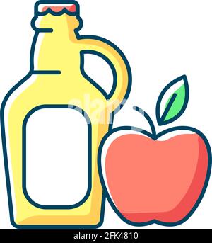 Cider to go RGB color icon Stock Vector