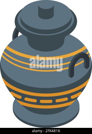 Vector greek amphora image isolated on white. Ancient earthenware ...