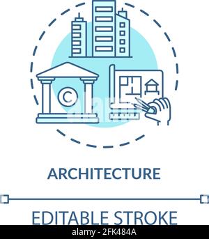 Architecture concept icon Stock Vector