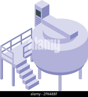 Cheese production tank icon. Isometric of Cheese production tank vector icon for web design isolated on white background Stock Vector