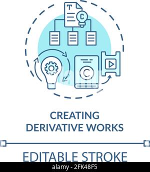 Creating derivative works concept icon Stock Vector Image & Art - Alamy