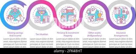 Comprehensive financial plan vector infographic template Stock Vector