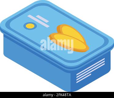Butter pack icon. Isometric of Butter pack vector icon for web design isolated on white background Stock Vector
