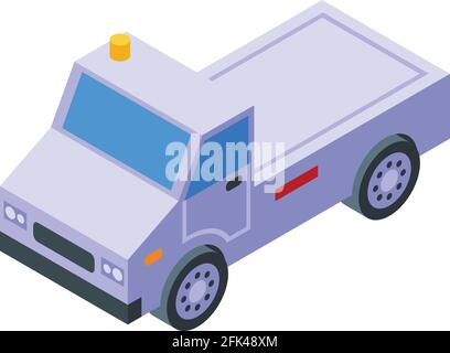 Airport service van icon. Isometric of Airport service van vector icon for web design isolated on white background Stock Vector