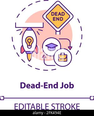 Dead-end job concept icon Stock Vector