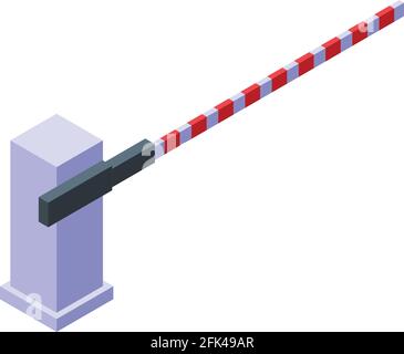 Guard rail barrier icon. Isometric of Guard rail barrier vector icon for web design isolated on white background Stock Vector