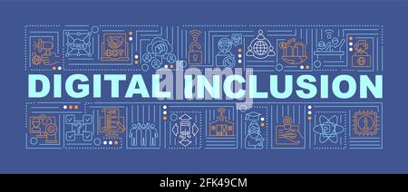 Digital inclusion word concepts banner Stock Vector