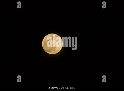 A Full Moon Captured in Pennsylvania Stock Photo