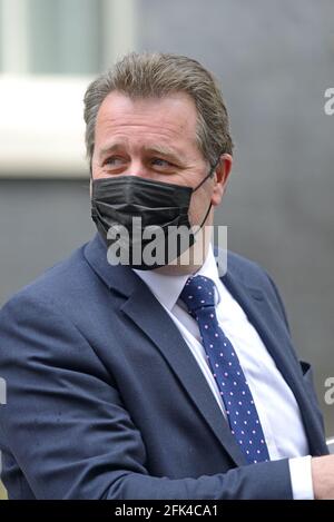 Mark Spencer MP - Parliamentary Secretary to the Treasury (Chief Whip) in Downing Street 27th April 2021 Stock Photo