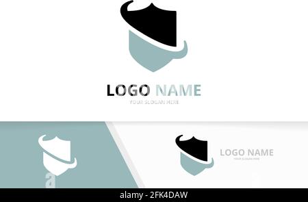 Vector shield logo template. Business security logotype design template. Stock Vector
