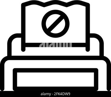 Machine payment cancellation icon. Outline Machine payment cancellation vector icon for web design isolated on white background Stock Vector