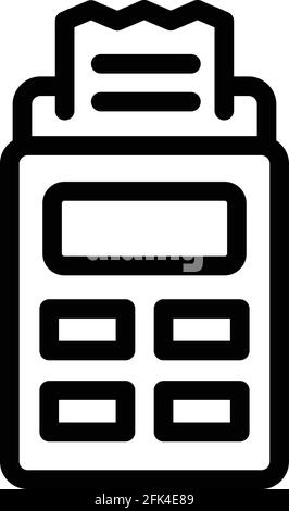 Payment terminal rejected icon. Outline Payment terminal rejected vector icon for web design isolated on white background Stock Vector