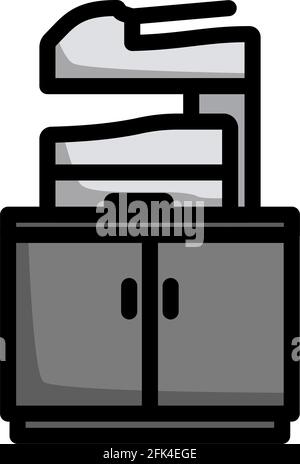 Copying Machine Icon. Editable Bold Outline With Color Fill Design. Vector Illustration. Stock Vector
