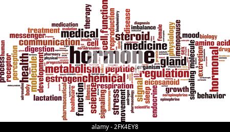Hormone word cloud concept. Collage made of words about hormone. Vector illustration Stock Vector
