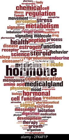 Hormone word cloud concept. Collage made of words about hormone. Vector illustration Stock Vector