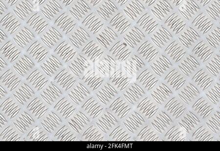 Seamless steel floor plate with bumped diamond pattern. New York. USA. Stock Photo