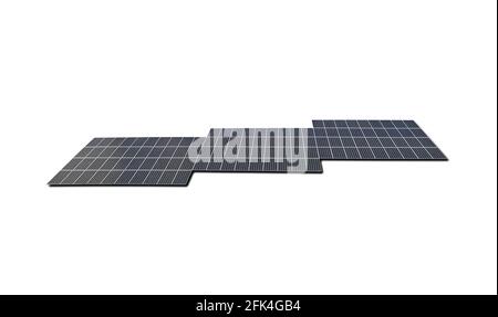 Solar panels isolated on white background Stock Photo
