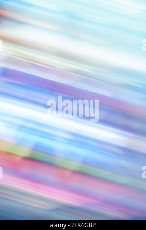 Colorful abstract speed and movement light vivid color blurred background. Creative graphic design and soft multicolored tone color style. Stock Photo