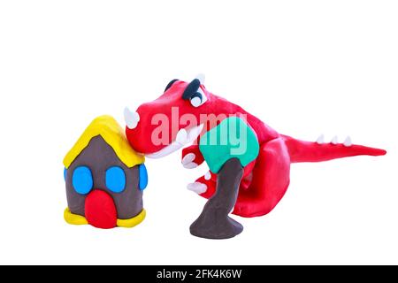 Clay Model Dinosaur Art Education Stock Photo - Download Image Now