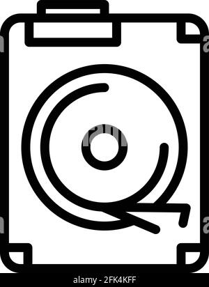 Big data disc icon. Outline Big data disc vector icon for web design isolated on white background Stock Vector
