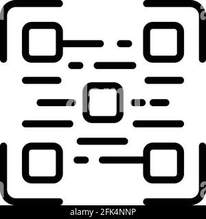 Order qr code icon. Outline Order qr code vector icon for web design isolated on white background Stock Vector